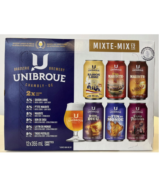 Unibroue Mixte<br>12  x 355 ml<br>Canettes