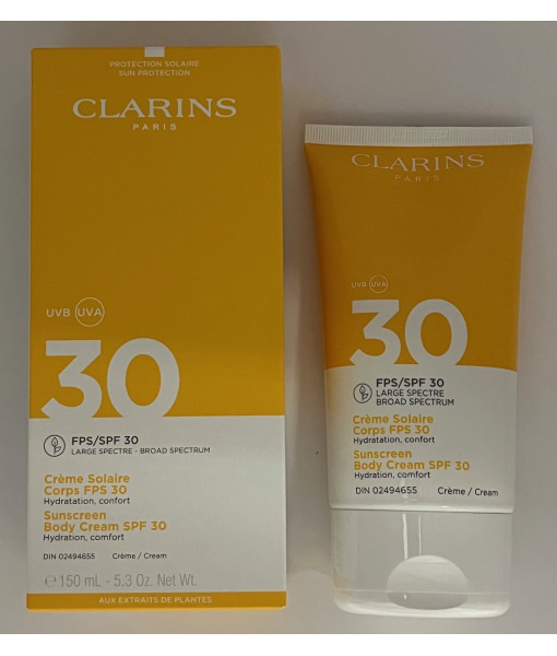 Clarins <br>Crème Solaire Corps FPS 30<br> 150ml / 5.3 oz