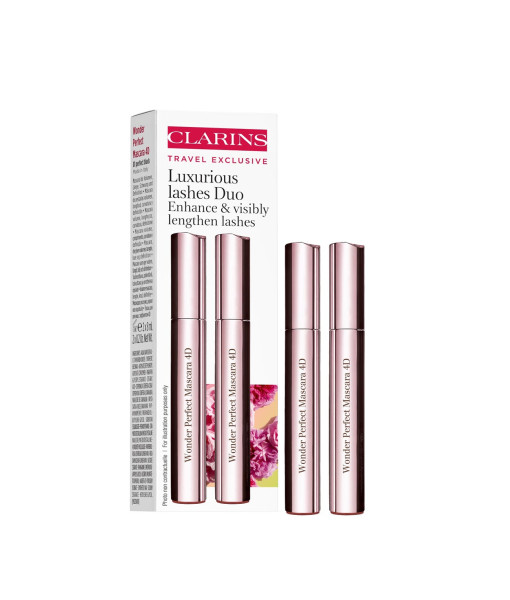 Clarins<br> Luxurious lashes Duo<br> 01 perfect black<br>2 x 8ml / 2 x 0.2 Oz.