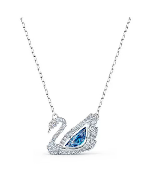 Swarovski <br> Collier Swan <br> Cygne, Bleu, Métal rhodié