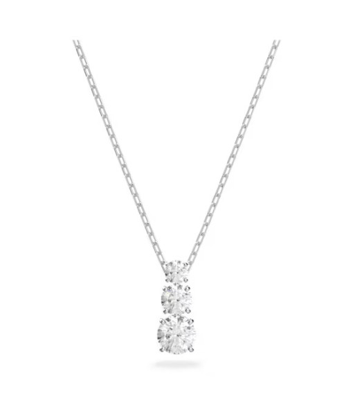 Swarovski <br> Pendentif Stilla Attract <br> Taille ronde, Blanc, Métal rhodié