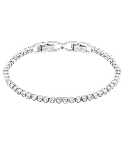 Swarovski <br>  Bracelet Tennis Imber Emily <br> Taille ronde, Blanc, Métal rhodié