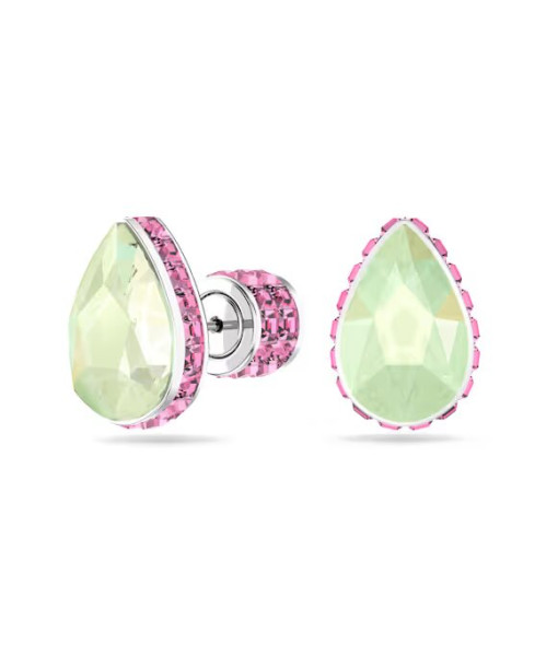 Swarovski <br> 
Clous d'oreilles Chroma <br> Taille goutte, Multicolores, Métal rhodié