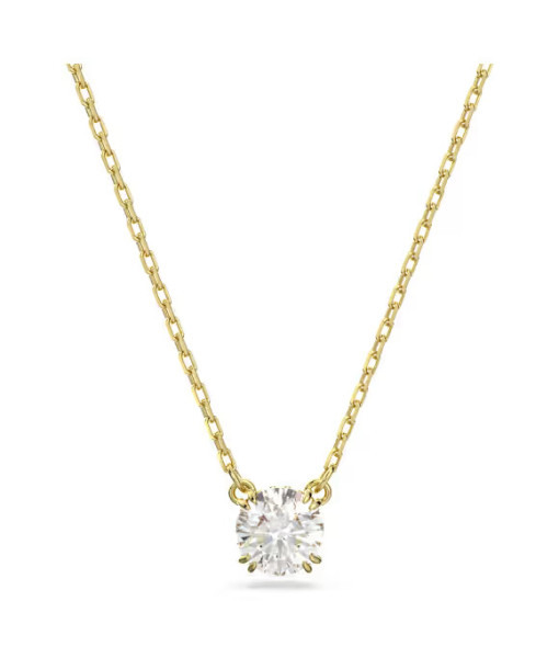 Swarovski <br> Pendentif Stilla <br> Taille ronde, Blanc, Placage de ton or