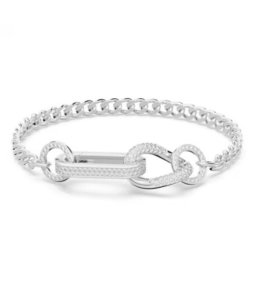 Swarovski <br> Bracelet Dextera <br> Pavé, Liens mélangés, Blanc, Métal rhodié