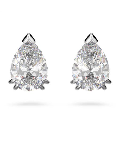 Swarovski <br>Clous d'oreilles Stilla<br>Taille poire, Blanches, Métal rhodié