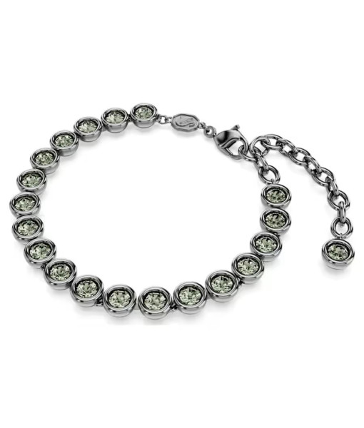 Swarovski <br> Bracelet Imber Tennis <br> Coupe ronde, Noir, Métal plaqué ruthénium