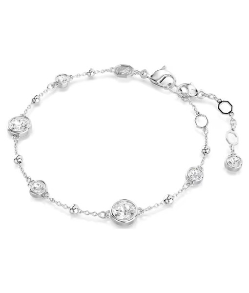 Swarovski <br>Bracelet Imber <br> Taille ronde, Blanc, Métal rhodié