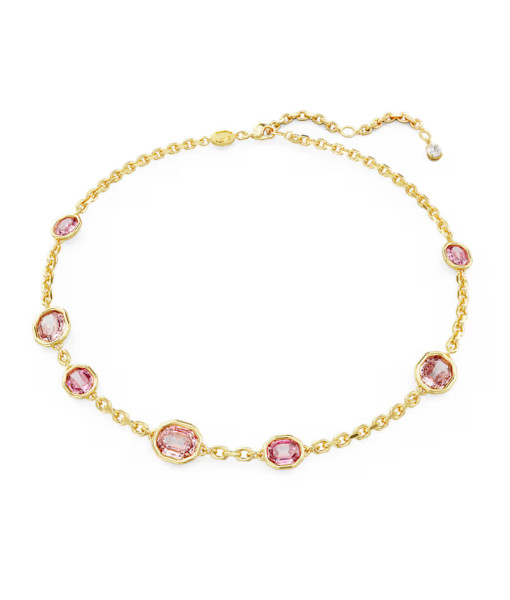 Swarovski <br> Collier Imber <br> Taille octogonale, Rose, Placage de ton or