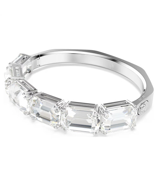 Swarovski <br>Bracelet-jonc Millenia<br>Taille octogonale, Blanc, Métal rhodié