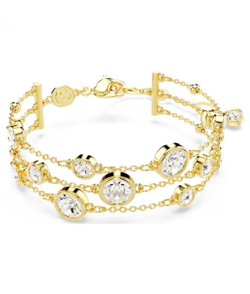 Swarovski <br> Bracelet large Imber <br> Coupe ronde, Placage de ton or