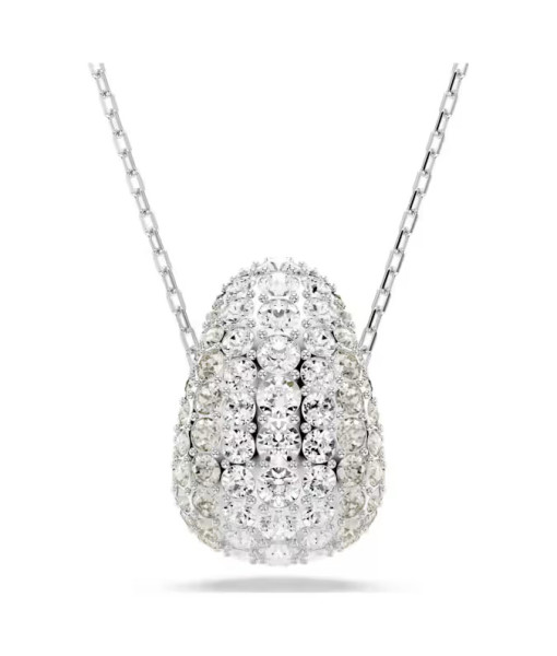 Swarovski <br>Pendentif Sublima<br>Taille ronde, Blanc, Métal rhodié