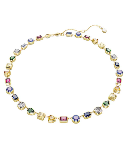 Swarovski <br>Collier Tennis Imber<br>Tailles variées, Multicolore, Placage de ton or