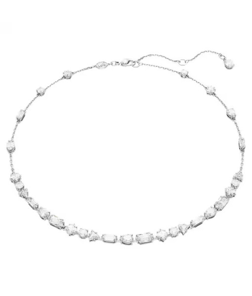 Swarovski <br>Collier Mesmera<br>Tailles diverses, Motif éparpillé, Blanc, Métal rhodié