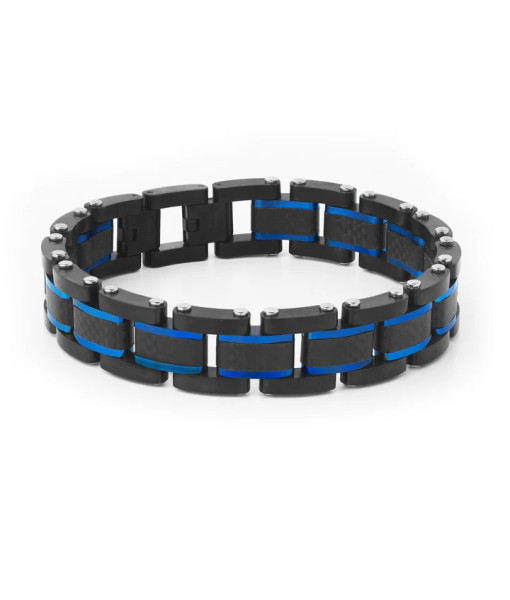 Italgem Steel <br>BRACELET ACIER ET FIBRE DE CARBONE 14MM