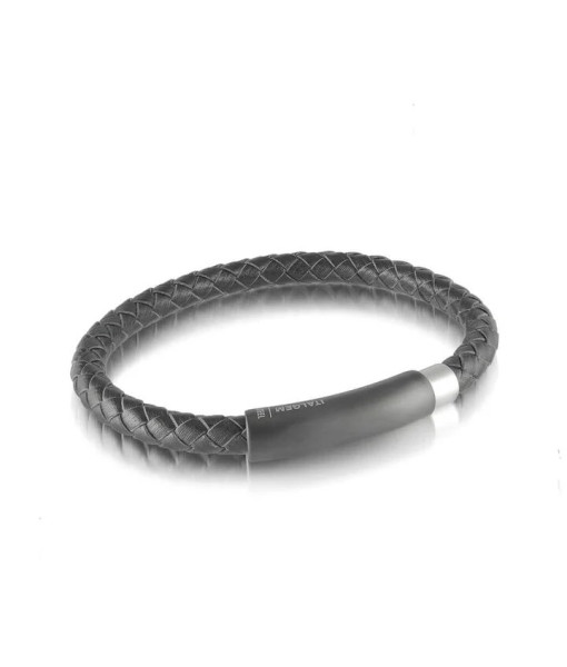 Italgem Steel <br> BRACELET FERMOIR CUIR MAT 6MM