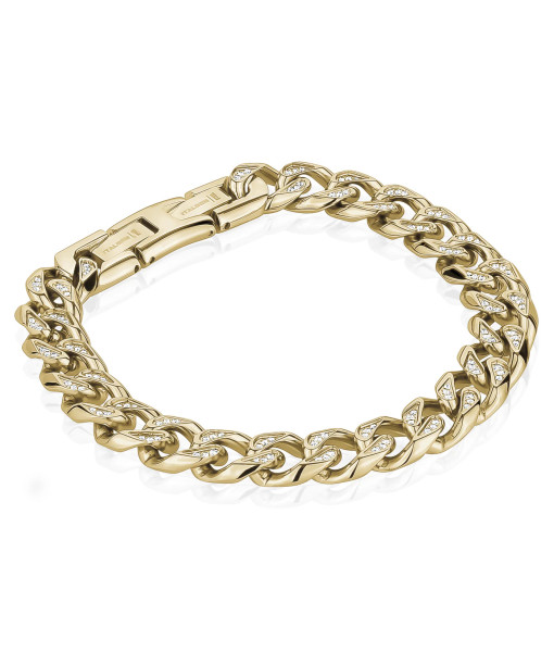 Italgem Steel <br>BRACELET CZ À LIEN CUBAIN GLACÉ 10,5 MM