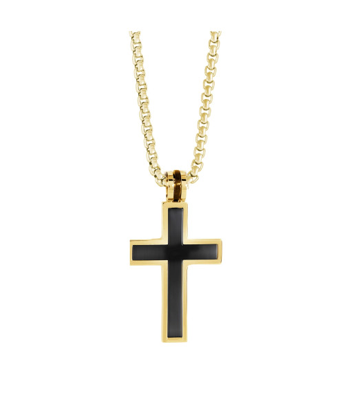 Italgem Steel <br>PENDENTIF CROIX INCRUSTATION