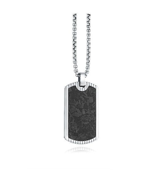 Italgem Steel <br>PENDENTIF DOG TAG EN FIBRE DE CARBONE