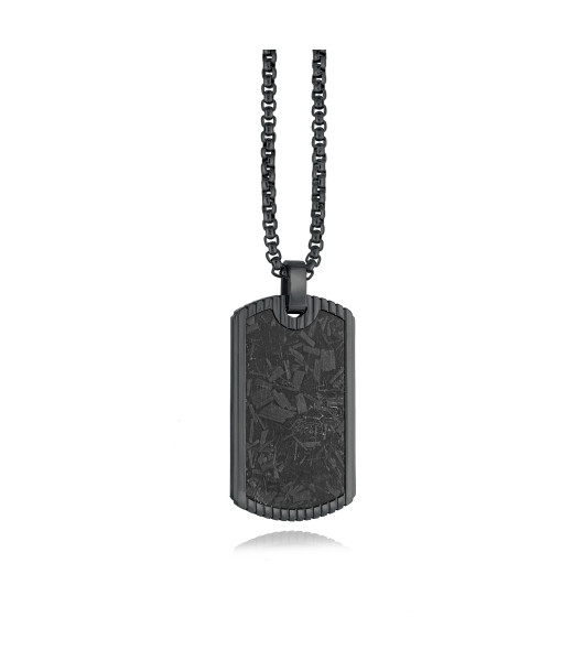 Italgem Steel <br>PENDENTIF DOG TAG EN FIBRE DE CARBONE