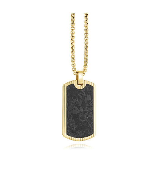 Italgem Steel <br>PENDENTIF DOG TAG EN FIBRE DE CARBONE