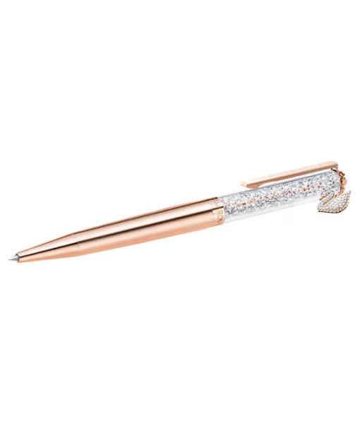 Swarovski <br> Stylo à bille Crystalline <br> Cygne, Ton or rose, Placage de ton or rosé