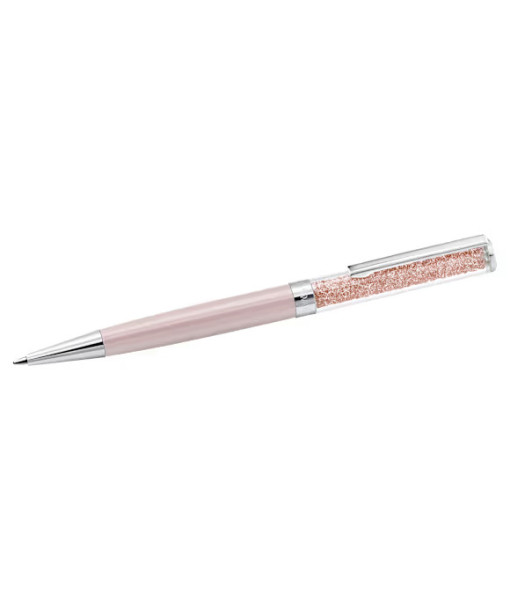 Swarovski <br> Stylo à bille Crystalline <br> Rose, Laqué rose, métal chromé