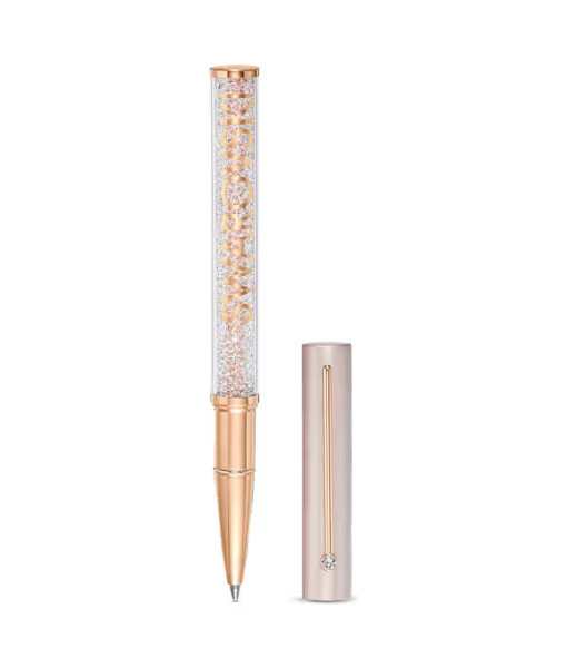 Swarovski <br> Stylo à bille Crystalline Gloss <br> Ton or rose, Laqué rose, placage de ton or rose