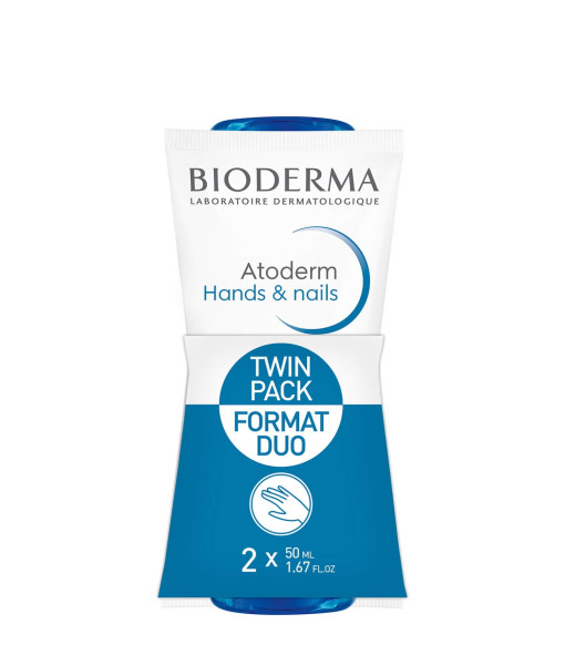 Bioderma<br>Atoderm Hand & Nails Cream Twin Pack<br>2 x 50ml / 2 x 1.67 Fl. Oz.