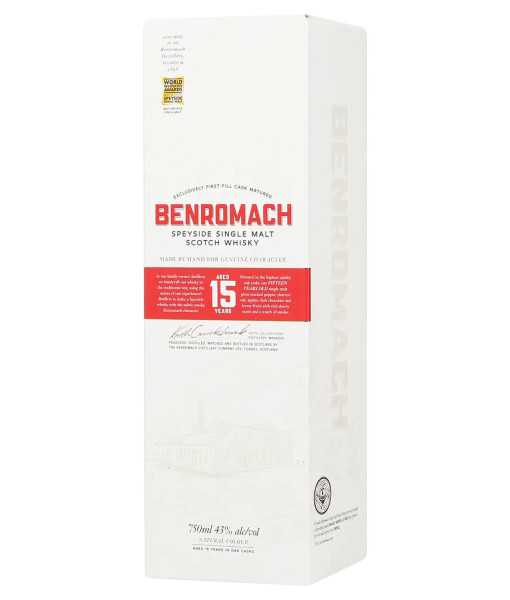 Benromach 15 Ans Spey Valley Single Malt<br>Whisky écossais   |   750 ml   |   Royaume Uni  Écosse