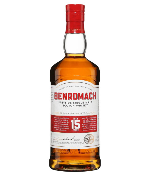 Benromach 15 Ans Spey Valley Single Malt<br>Whisky écossais   |   750 ml   |   Royaume Uni  Écosse