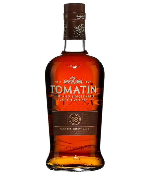 Tomatin 18 ans Oloroso Sherry Cask Highlands Single Malt<br>Whisky écossais   |   750 ml   |   Royaume Uni  Écosse