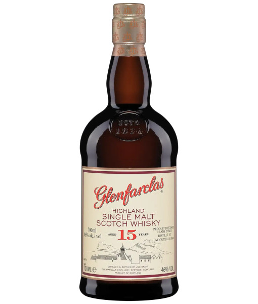 Glenfarclas 15 ans Highland Scotch Single Malt<br>Whisky écossais   |   700 ml   |   Royaume Uni  Écosse