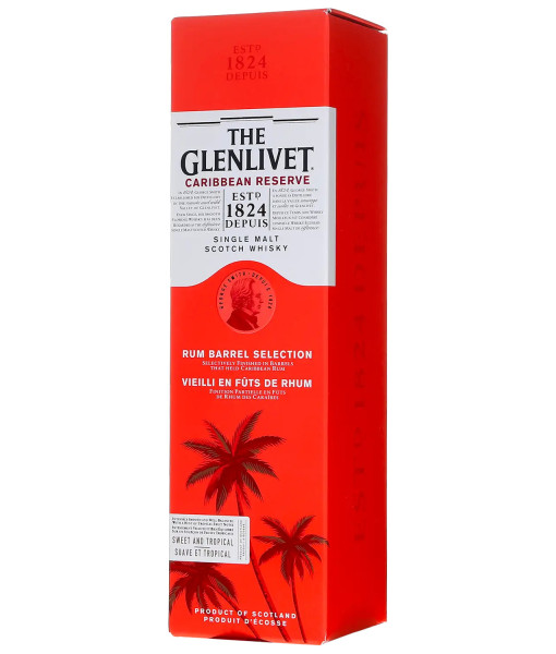 The Glenlivet Caribbean Reserve Speyside Single Malt<br>Whisky écossais   |   750 ml   |   Royaume Uni  Écosse