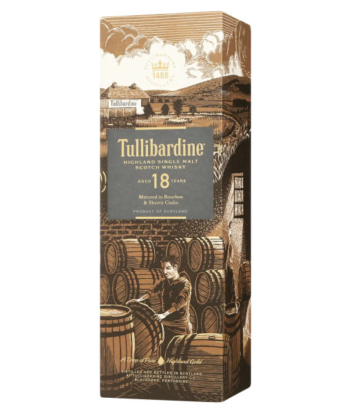 Tullibardine 18 Ans Highlands Single Malt<br>Whisky écossais   |   750 ml   |   Royaume Uni  Écosse